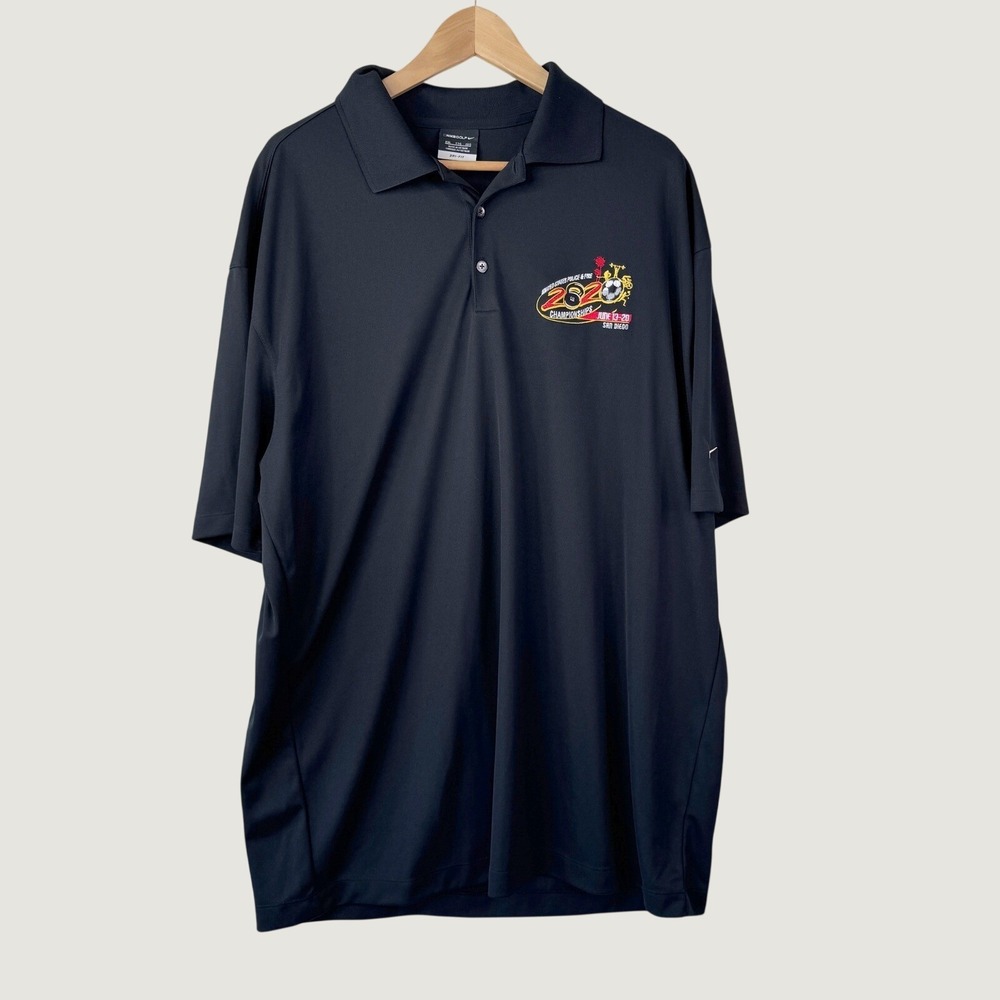 Nike Golf Polo XXL Black US Police & Fire Championships San Diego 2020 Sporty